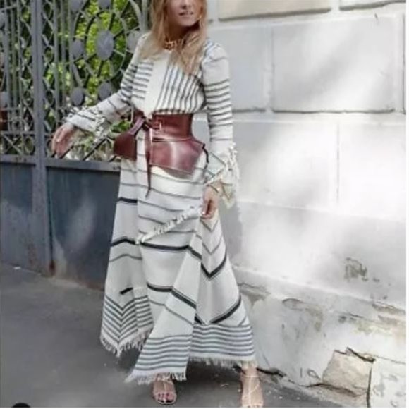 zara studio striped dress